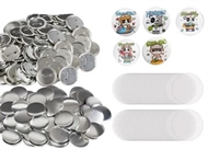 100 badges, 58 mm. i diameter